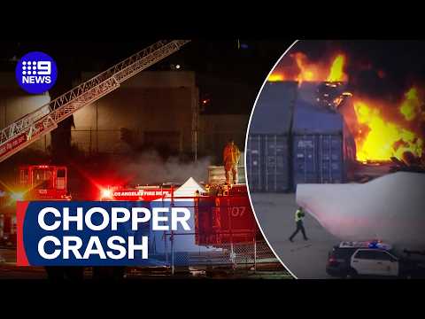 Three killed after news helicopter crash in Los Angeles | 9 News Australia