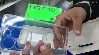 Infinix Hot 40 Horizon Gold Color unboxing