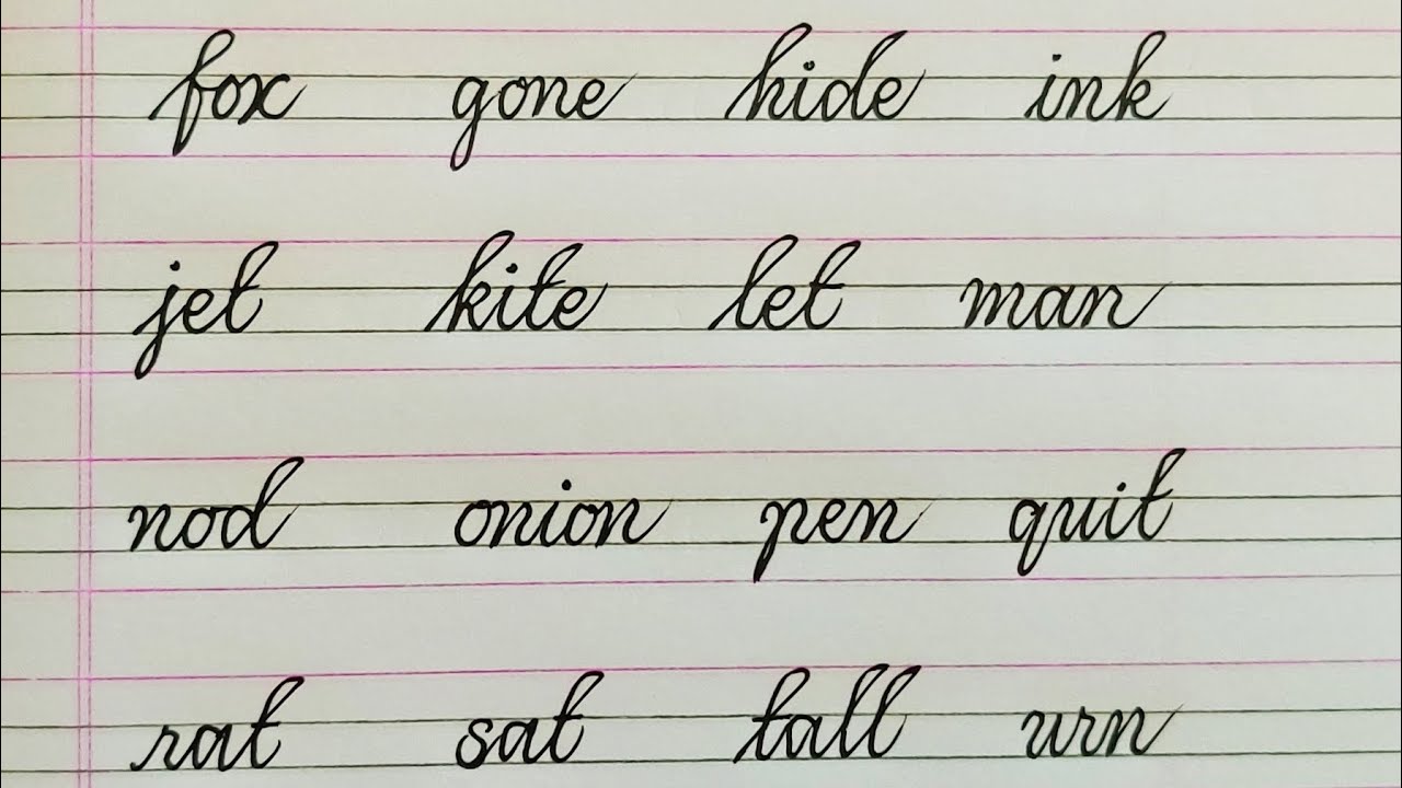 small letters/how to write in small letters/ how to learn cursive ...