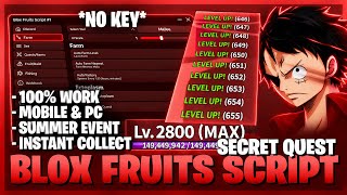 [💢UPD] Blox Fruits Script - No Key, Auto Secret Quests, Auto Hop, Auto Farm & More! ⚡