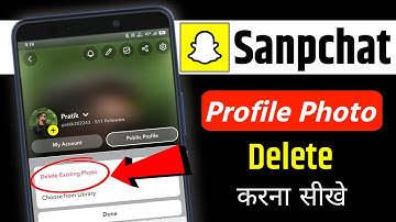 Sanpchat profile photo kaise delete kare | How to delete sanpchat profile photo