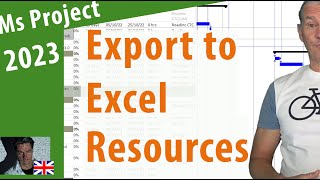 #111.2 Ms Project 2023β Export Ms Project Data to Excel β Resources Profile