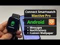 How to Connect Mactive Pro App to Smartwatch | Full Setup, Notifications & Custom Wallpaper