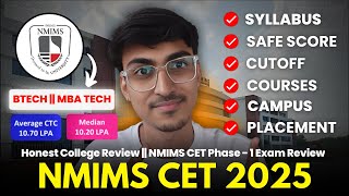 NMIMS CET 2025 | Detailed College Review | Phase - 1 Paper Analysis | NMIMS Mukesh Patel Mumbai