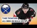 Tage thompson 72 all 29 goals of the 202324 nhl season