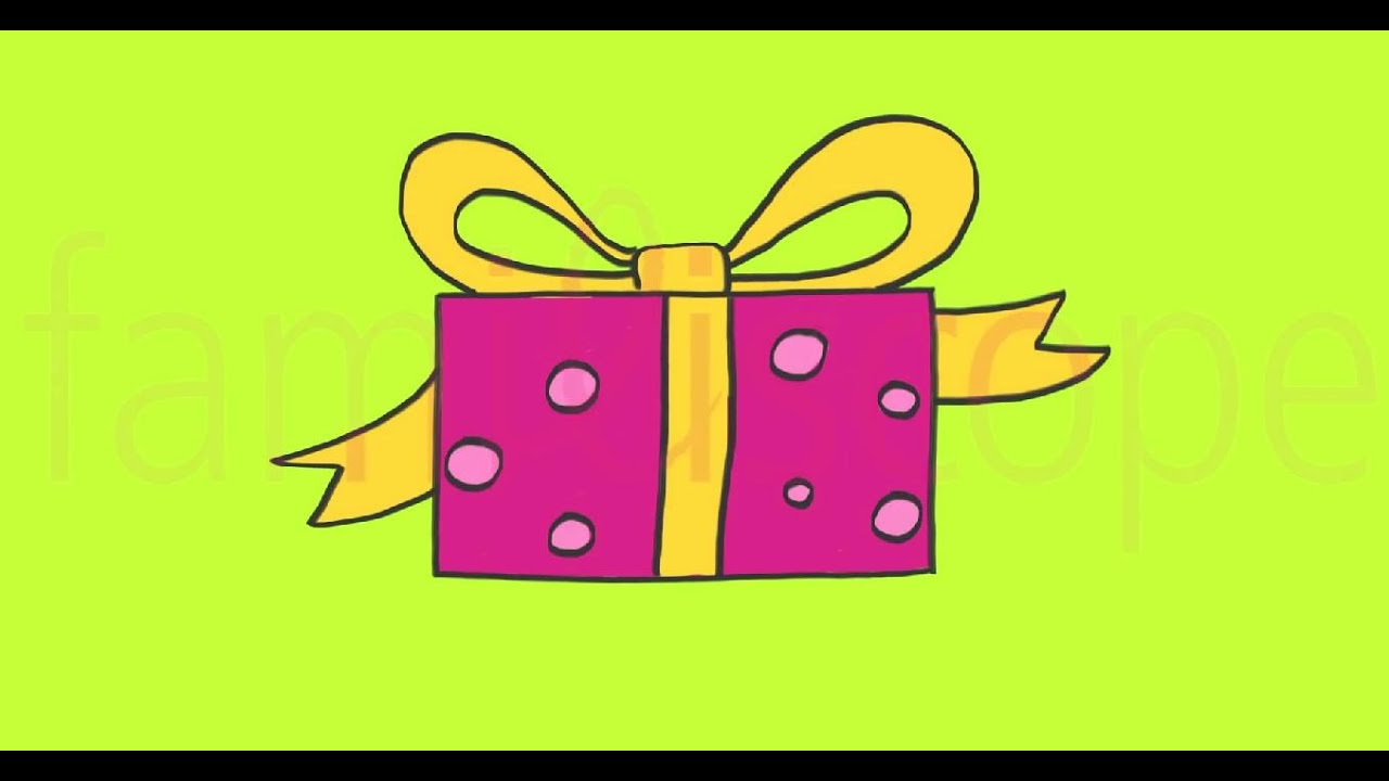 Apprendre A Dessiner Un Cadeau How To Draw A Gift Youtube