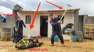 Tragedy in life:🔨🔥  bloody war between the first and second wives | husband's harsh revenge!
