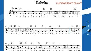 kalinka E minor lesson