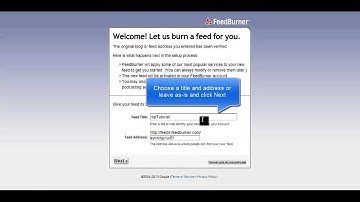 Set up Feedburner Email Subscription Part 1