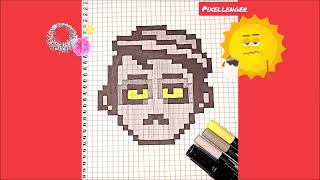 Грей Бравл Старс Как рисовать по клеточкам Простые рисунки How to Draw Pixel Art Brawl Stars Gray