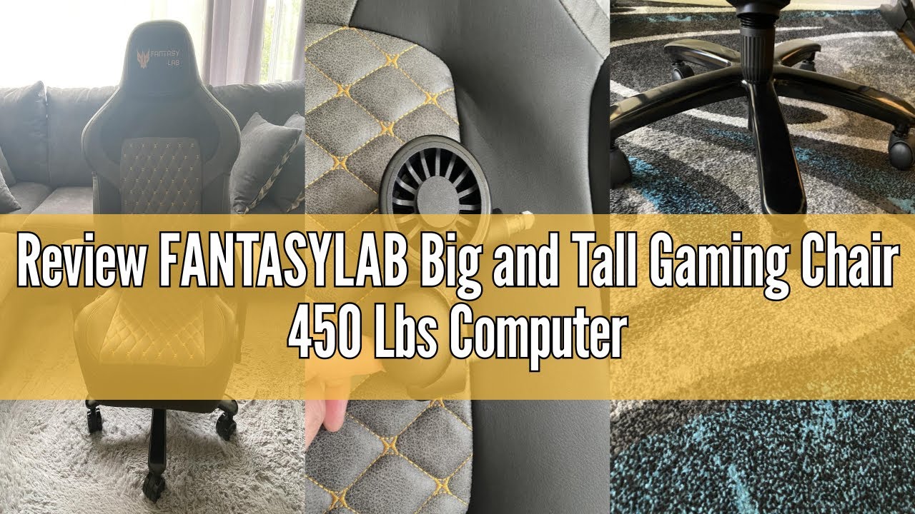 Review FANTASYLAB Big and Tall Gaming Chair 450 Lbs Computer Ergonomic Office Chairv Gaming Chairs f