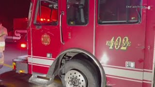 Authorities investigating crash on I-70 involving West Licking fire truck, semi