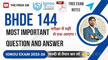 BHDE 144 | छायावाद | Bhde 144 Most Important Question and Answer| Ignou Dec/June Exam 2025-26
