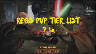 SWTOR REGS PVP TIER LIST  7.1a