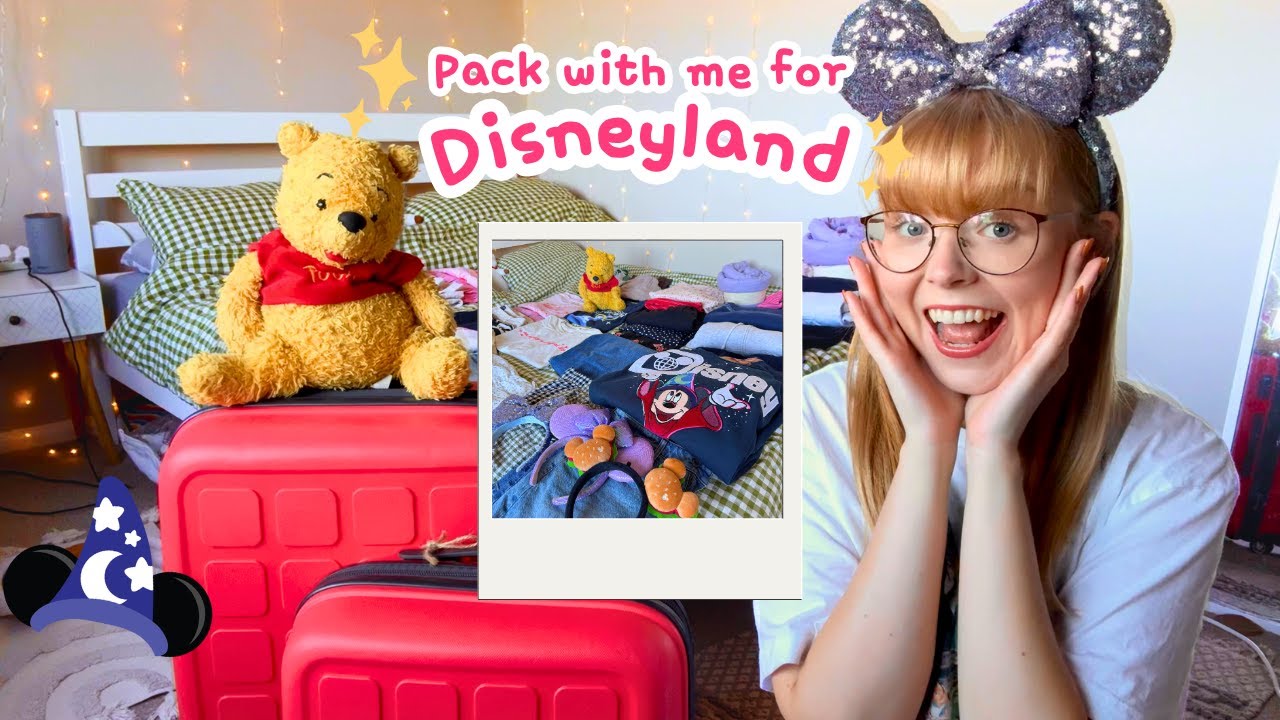 Pack with me for Disneyland California & LA 💫🎒🌴🌆 Disney Outfits, Minnie Ears & Travel Essentials!
