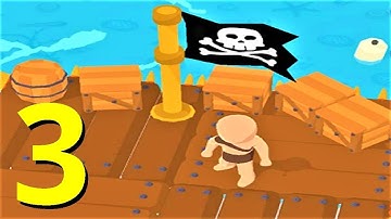 🏴‍☠️ Water Raft - Sea Base 🏝️ GAMEPLAY Part 3 BIG Progress (Android, iOS)
