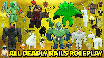 How to Get ALL 25 Morphs & Badges | Deadly Rails Roleplay ! #roblox #deadrails