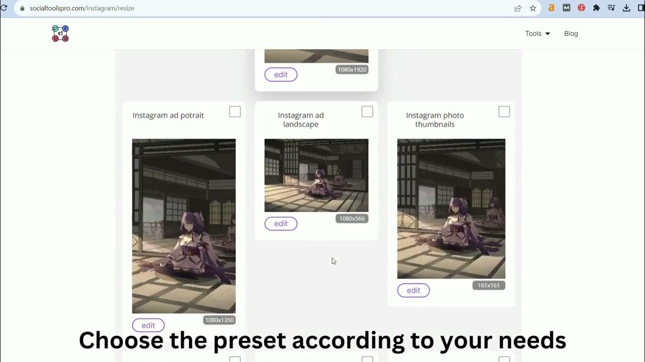 How to resize image for Instagram YouTube
