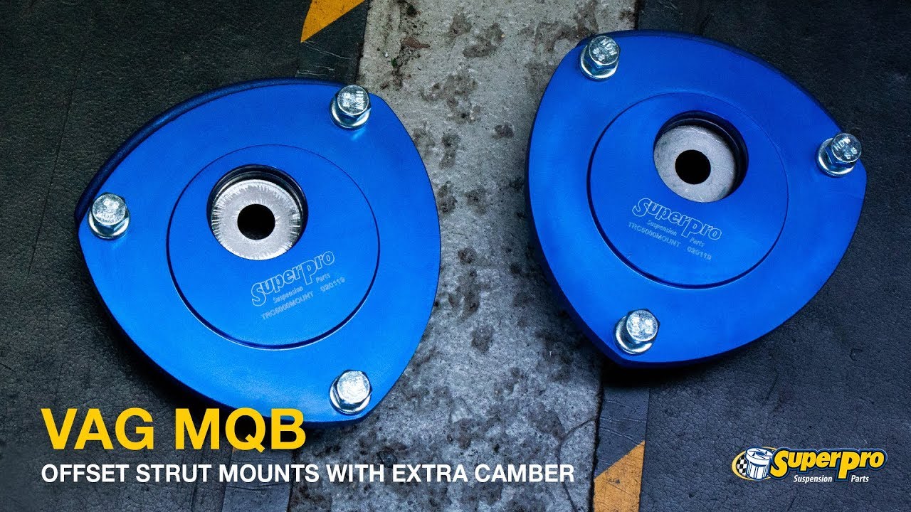 VAG MQB Offset Strut Mounts With Extra Camber TRC5000 YouTube