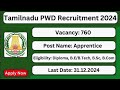 #jobsearch Public Works Department, Tamilnadu Apprentices Training job Notification