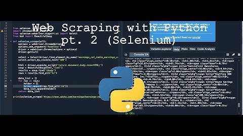 Web Scraping With Python Tutorial pt. 2 (Selenium)