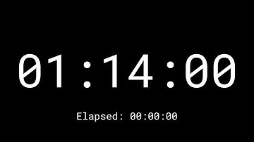 74 Minutes Countdown Timer Clock With Elapse Time and Loud Alarm In The End (HD - 1080p)