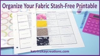 Organize Your Fabric Stash Free Printable