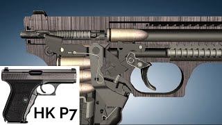 3D Animation: How the Unique HK P7 Pistol works