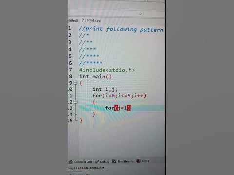 Loop pattern print * in c #cprogramming #trendingvideo - YouTube image.