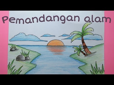  Cara  menggambar  pemandangan alam dengan sangat  mudah  YouTube