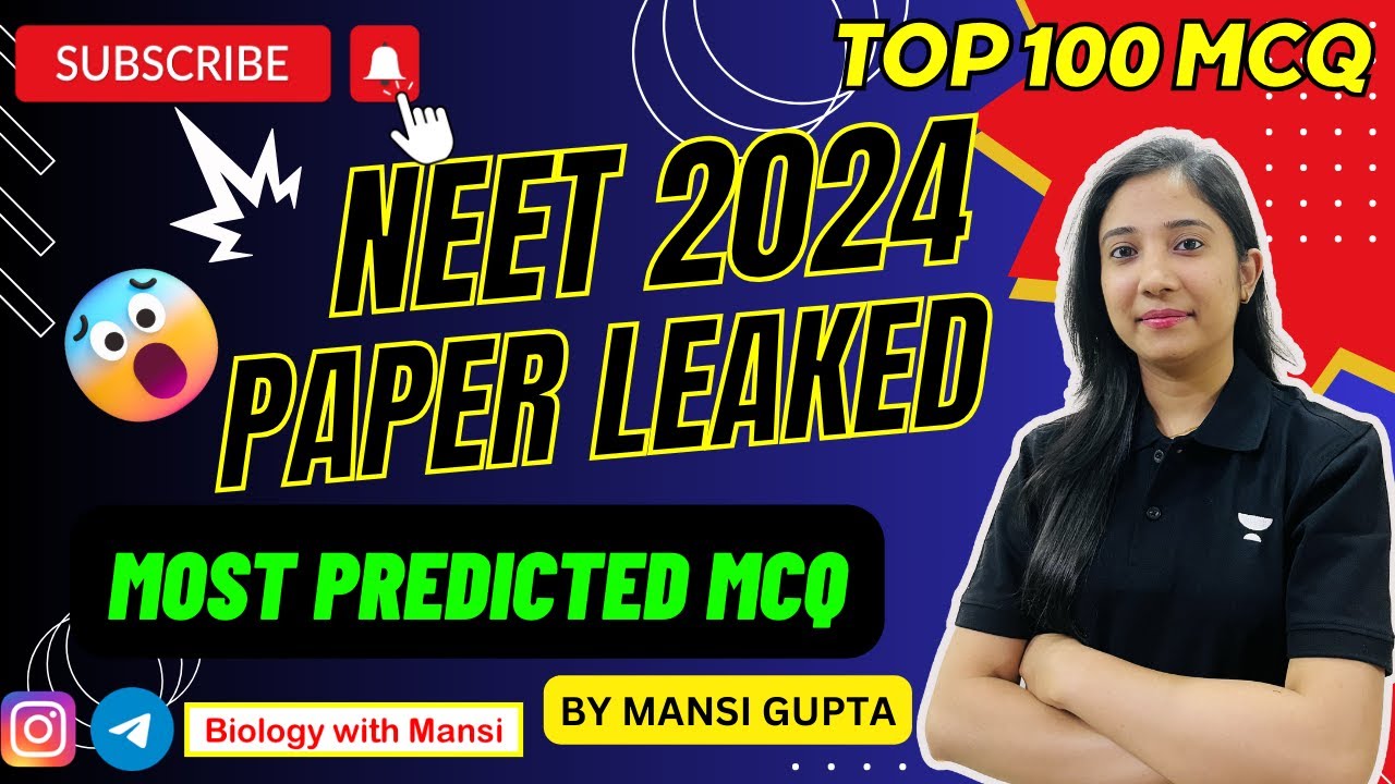 NEET 2024 PAPER LEAKED? 😨😱 | Most Predicted MCQ | NEET UG 2024 # ...