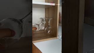 Space Saving Wine Glass Storage Idea 🍷 #smart #glass #storage