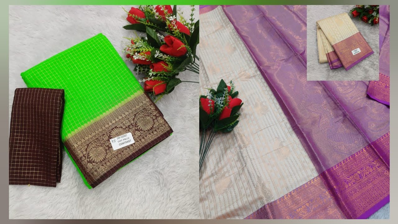 TRENDING CHECKED SAREE   #Youtubevideo    #JewelBeetles 