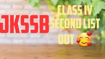 JKSSB Class iv provisional second selection list out good news 🥰#jkssb #classiv #yttrending