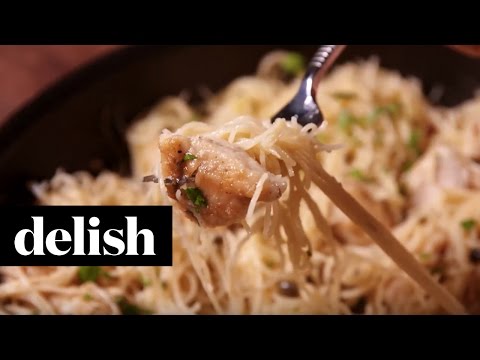 Chicken Piccata Angel Hair | Delish