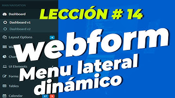 Lección 14: Como crear un menu lateral dinamico en webforms y que sus items sean por el rol del user