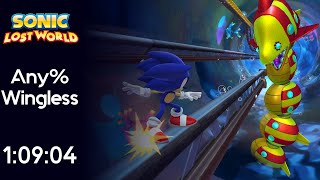 Sonic Lost World - Any% Wingless Speedrun - 1:09:04