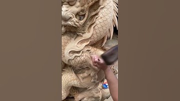 Nghệ thuật điêu khắc tượng Rồng #shorts #woodworking #dogophuctan