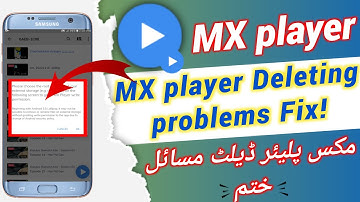How to MX Player video deleting problem Fix | MX player video deleting problems khatam #mxplayer