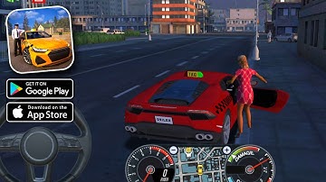 Taxi Car Simulator - Red Lamborghini, Red Lady - Gameplay Walkthrough 105 (Android, iOS)