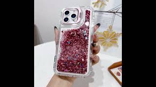 Heart sequin quicksand 3 in 1 case