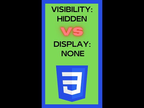 Visibility hidden VS