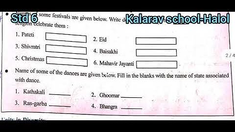 Std 6 EM S.S  Ch : 14 ( Unity In Diversity)