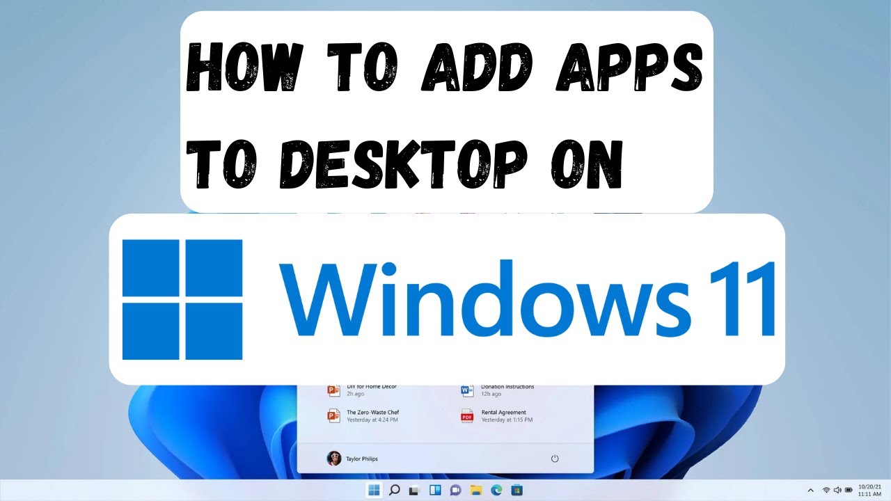 How to add apps to desktop on Windows 11 | Jan Ber Tutorial - YouTube