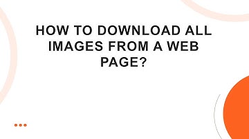 How to Download All Images from a Web Page?