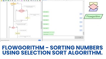 Flowgorithm -  Sorting Numbers using Selection Sort algorithm.