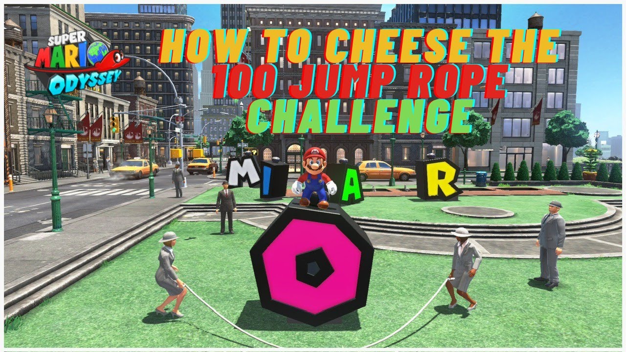 Mario Fire Jump Rope How To Cheese The 100 Jump Rope Challenge: Super Mario Odyssey - YouTube