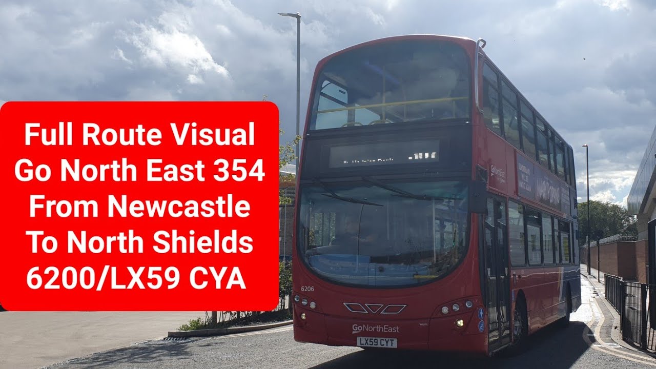 Full Route Visual | Go North East Bus Route 354 | Newcastle - North ...