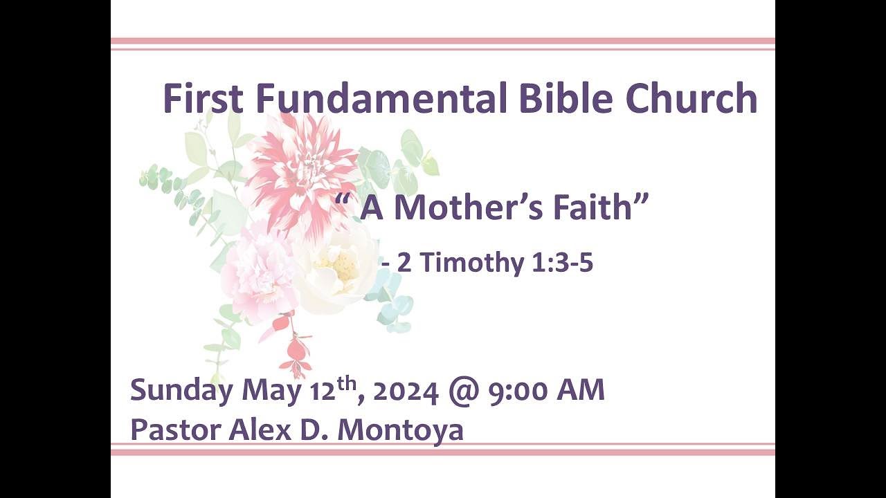 FFBC LiveStream Sunday 9:00am - May 12, 2024 - YouTube
