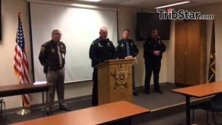 Vigo Sheriff Greg Ewing and THPD Chief John Plasse announce added patrols during Thanksgiving travel